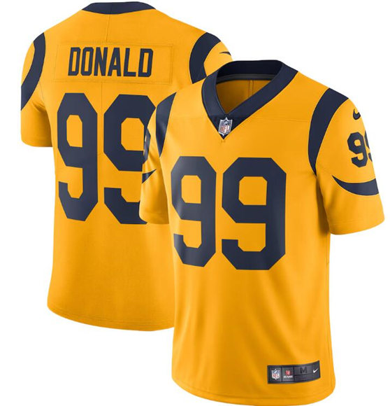 Men's Los Angeles Rams Active Player Custom ACTIVE PLAYER Custom Gold 2025 Color Rush Limited Stitched Football Jersey